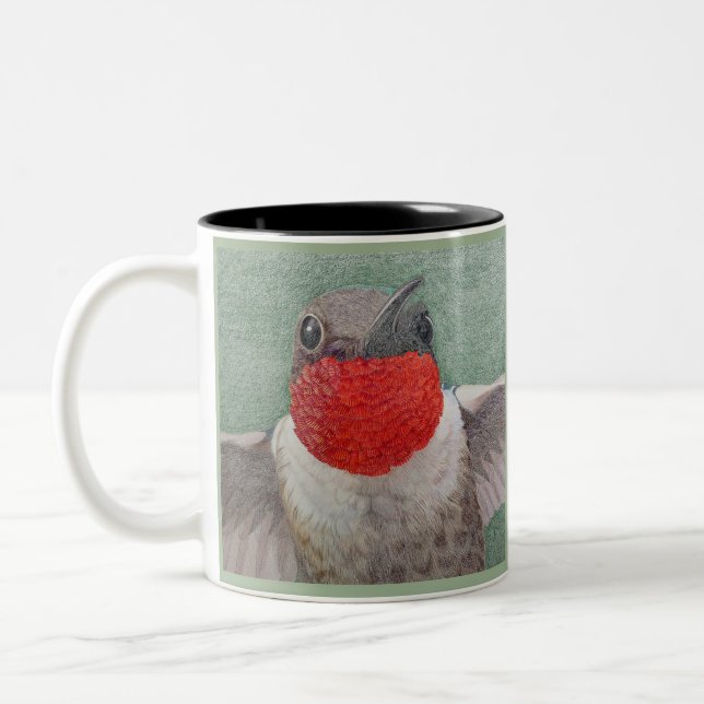 Rubythroat Kolibri Zweifarbige Tasse (Links)