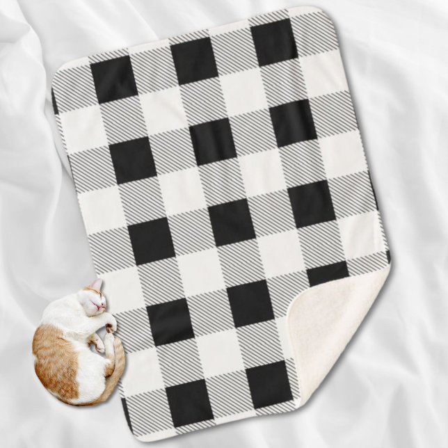 ruc farmhouse chic black and white plaid (rustic farmhouse chic black and white plaid sherpa blanket)