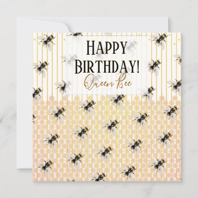 ruche d'abeilles | Carte d'anniversaire (Devant)
