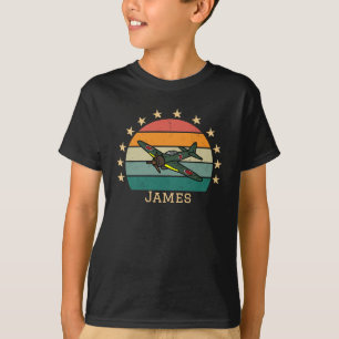 Rück des militärischen Kampfflugzeugs des Zweiten  T-Shirt