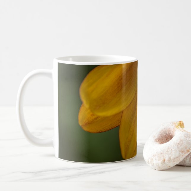 Rückansicht der Sonnenblume Kaffeetasse (Mit Donut)