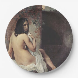 Rückansicht eines Bather (Francesco Hayez) Pappteller