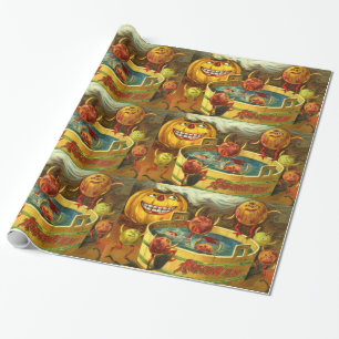 Ruckartig bewegen Halloween-Apple Geschenkpapier