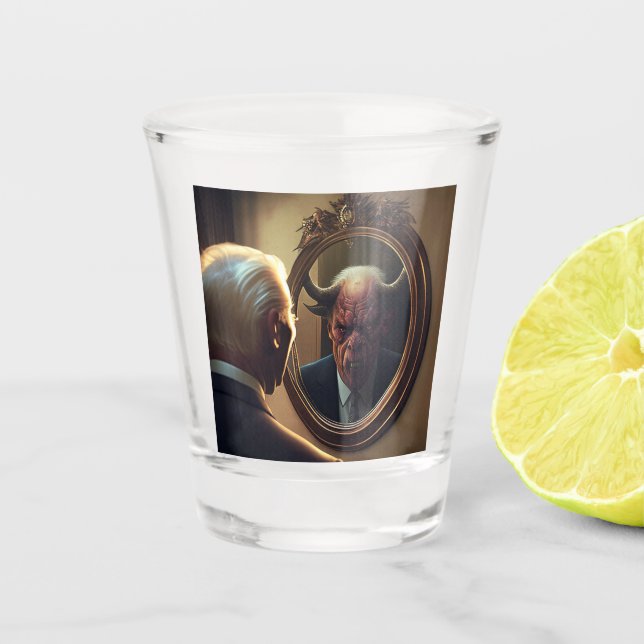 Rückbesinnung auf das Böse Schnapsglas (Vorderseite)