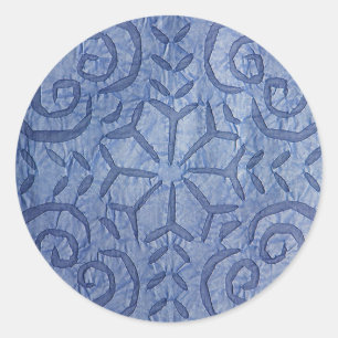 Rückblau des applique-#1 runder aufkleber