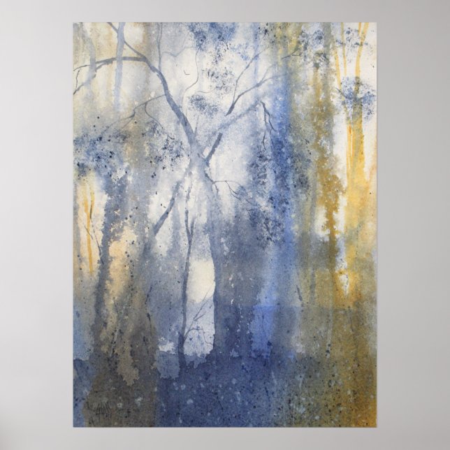 Rücken Land Pass Wasserfarbe Poster (Vorne)