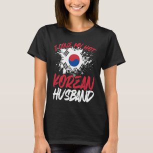 Rückenaufdruck Ich liebe meinen heißen koreanische T-Shirt