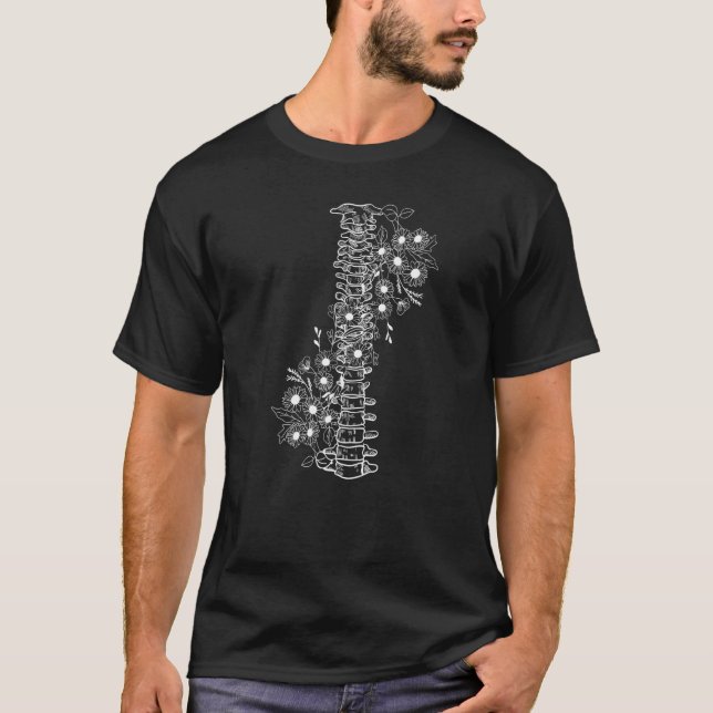 Rückenmarkskord Blume der Wirbelsäule T-Shirt (Vorderseite)