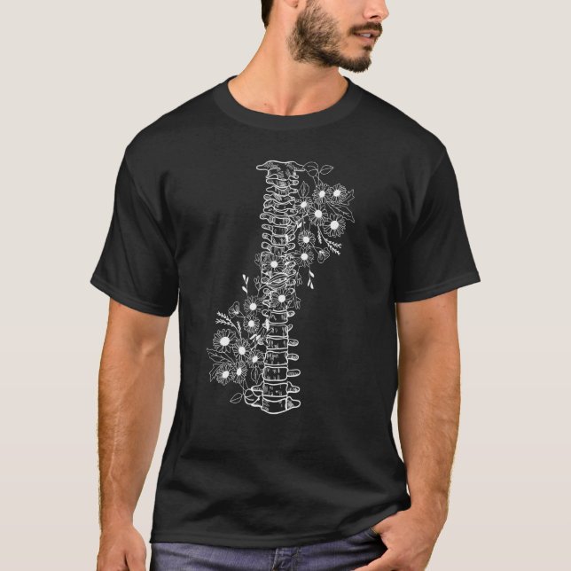 Rückenmarkskord Blume der Wirbelsäule T-Shirt (Vorderseite)
