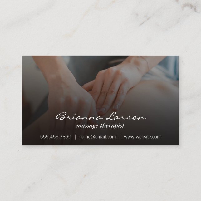 Rückenmassage | Sportmedizin Visitenkarte (Vorderseite)
