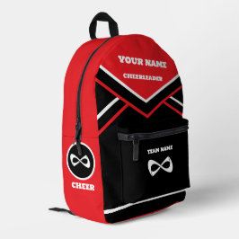 RÜCKENPACKUNGEN FÜR CHEERLEADER FARBEN ROT BEDRUCKTER RUCKSACK