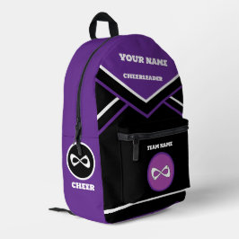 RÜCKENPACKUNGEN FÜR CHEERLEADER LILA BEDRUCKTER RUCKSACK