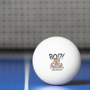 Rückerstattung des 80. Geburtstags Funny Cartoon M Tischtennisball