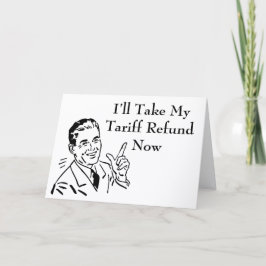 Rückerstattungsscheck für alte Zölle Karte