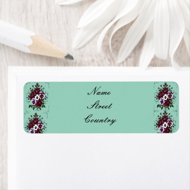 Rücketikett Veilchenstrauß (Insitu)