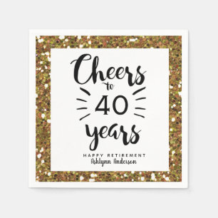 Rückgabe von Gold-Glitzer Serviette