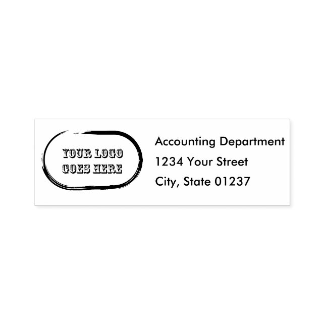 Rückgabe von Logos mit Selbstfarbigkeit 2 Adressze Permastempel (Design)