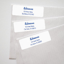 Rückgabeadresse für Blue Letters Familienname