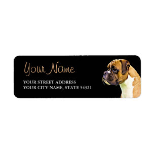 Rückgabeadresse für Boxer Hund