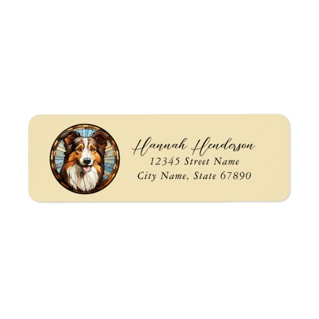 Rückgabeadresse für Collie Dog (Vorne)
