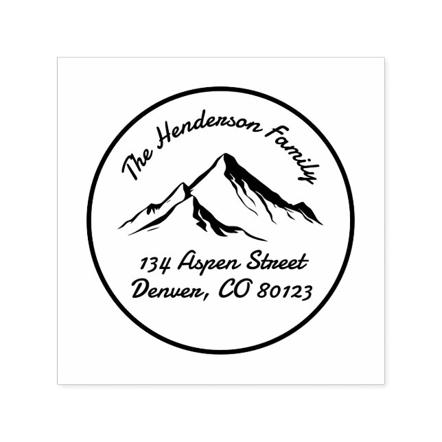 Rückgabeadresse für die Bergkette Permastempel (Design)