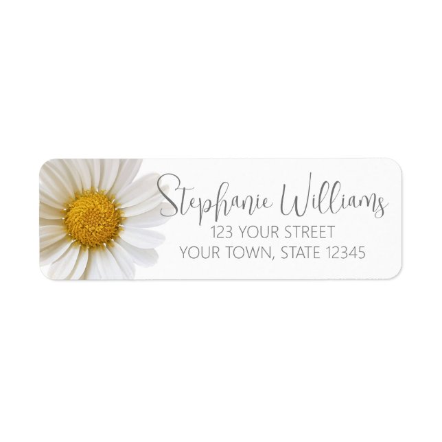 Rückgabeadresse für die White Daisy Blume (Vorne)