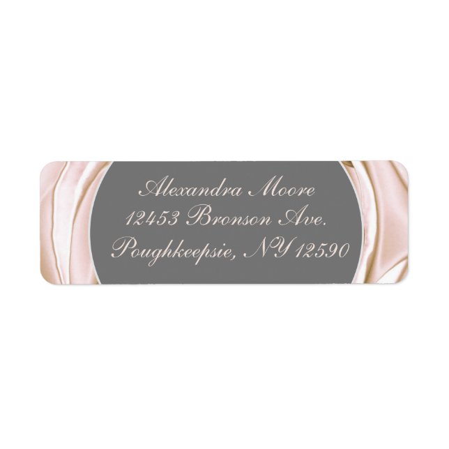 Rückgabeadresse für Elegante Rose (Vorne)
