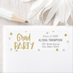Rückgabeadresse für Fun Confetti Graduation Party