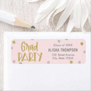 Rückgabeadresse für Fun Confetti Graduation Party