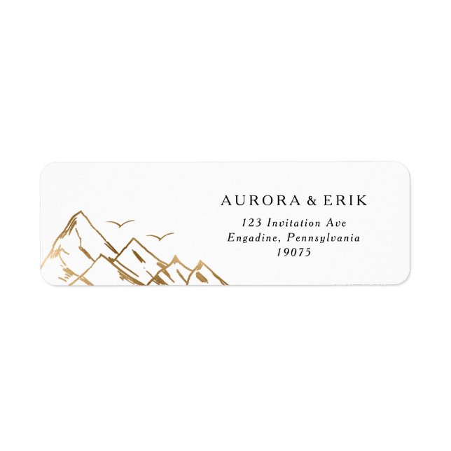 Rückgabeadresse für Gold-Berge (Vorne)
