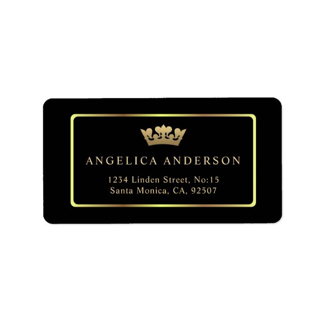 Rückgabeadresse für Gold Crown Adressaufkleber (Vorne)