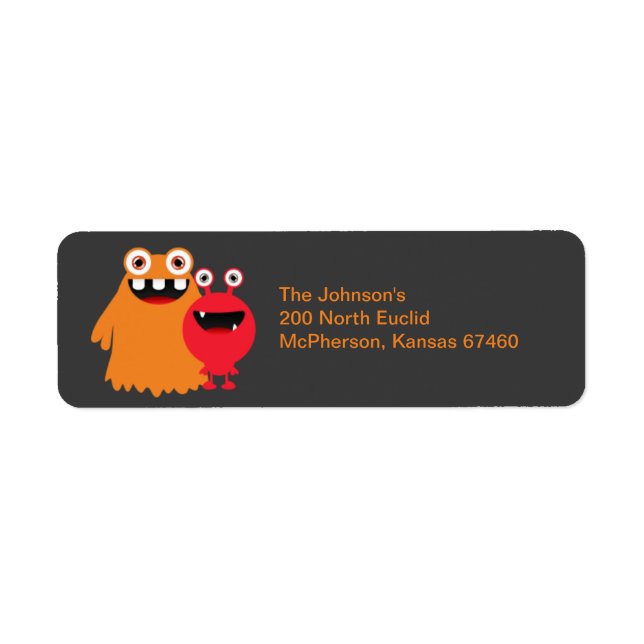 Rückgabeadresse für Monster Fun (Vorne)