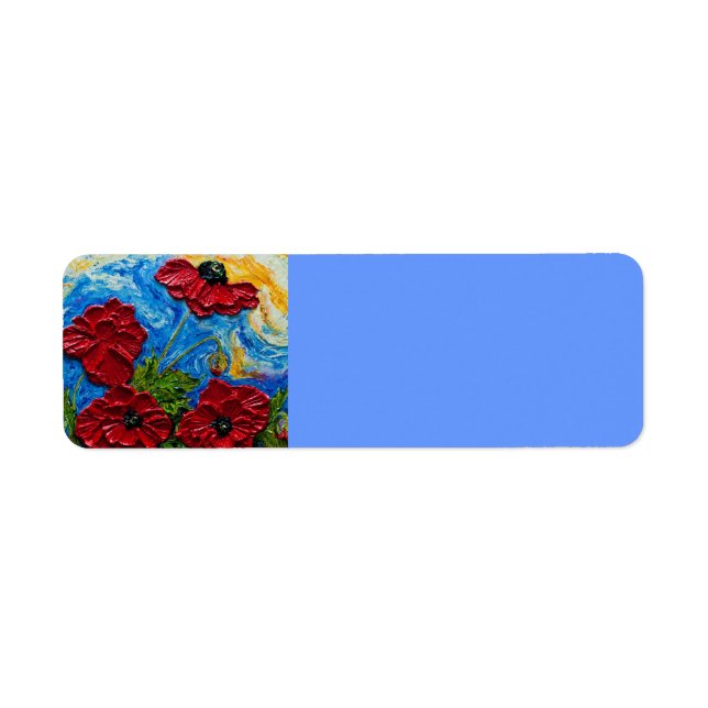 Rückgabeadresse für Red Poppies (Vorne)