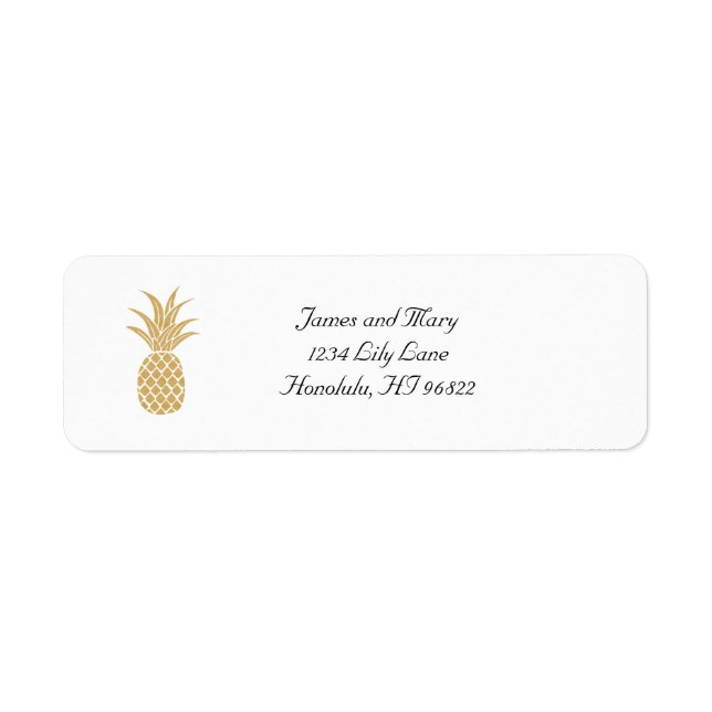 Rückgabeadresse für Regal Gold Ananas (Vorne)