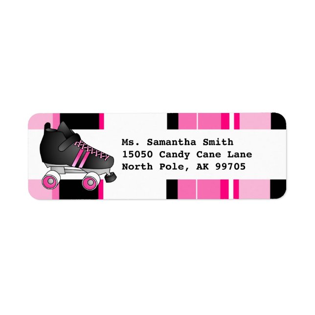 Rückgabeadresse für Roller Skate Schwarz und Rosa (Vorne)