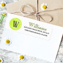 Rückgabeadresse für Tennis Custom Monogram Name