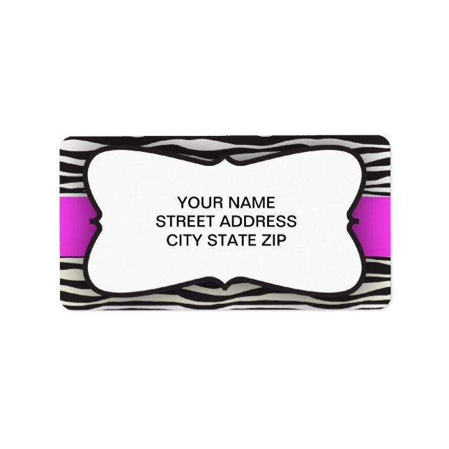 Rückgabeadresse für Zebra Stripe Adressaufkleber (Vorne)