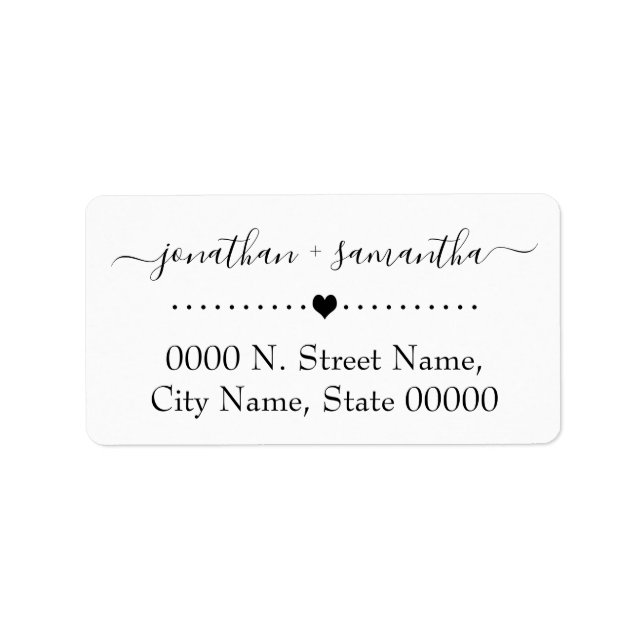 Rückgabeadresse-Label, Script-Rücksendeadresse Adressaufkleber (Vorne)