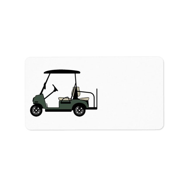 Rückgabeanschrift für Golf Cart Adressaufkleber (Vorne)