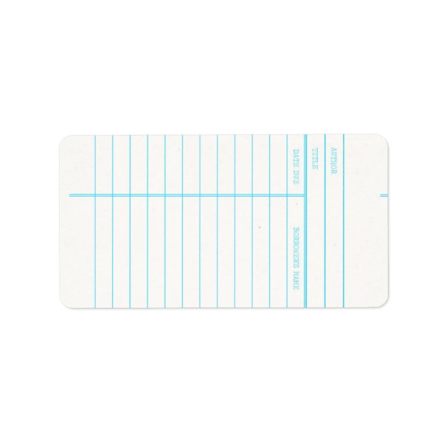 Rückgabedatum der Bibliothek Adressaufkleber (Vorne)