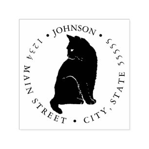 Rückgabezeichen der Black Cat Silhouette Permastempel
