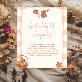 Rückgang der Liebe Baby Dusche Spätnachtsdiapers Z Poster