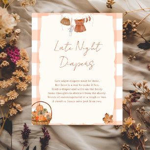 Rückgang der Liebe Baby Dusche Spätnachtsdiapers Z Poster