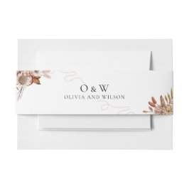 Rückgang der Liebe | Boho Blume Wedding Einladungsbanderole