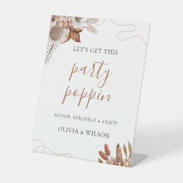 Rückgang der Liebe | Boho Blume Wedding Popcorn Ba Sockelschild