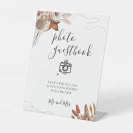 Rückgang der Liebe | Boho Wedding Foto Guestbook Sockelschild