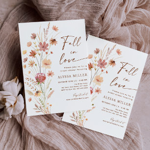 Rückgang der Liebe Boho Wildblume Brautparty Einladung