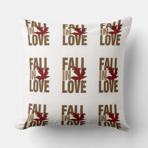 Rückgang der Liebe/braune Burlap-Kissen Kissen