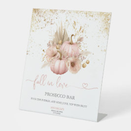 Rückgang der Liebe Brautparty Pumpkin Prosecco Bar Sockelschild