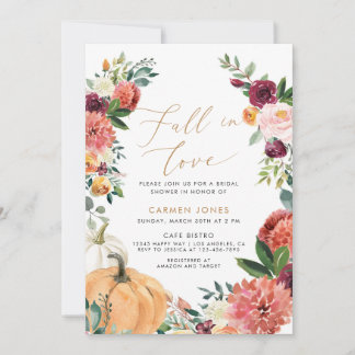 Rückgang der Liebe Bridal Dusche Einladung, Blumen Einladung